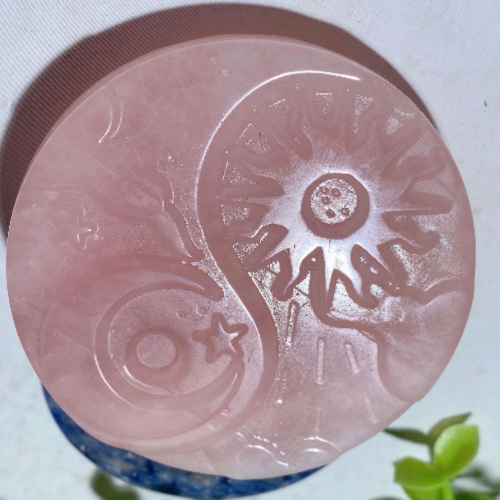 Rose Quartz celestial crescent - Picture 2 of 2